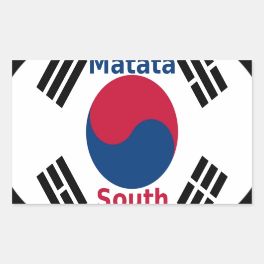 Südkorea Hakuna Matata Art Print/Graphic Rechteckiger Aufkleber (Vorderseite)
