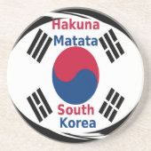 Südkorea Hakuna Matata Art Print/Graphic Sandstein Untersetzer (Vorne)