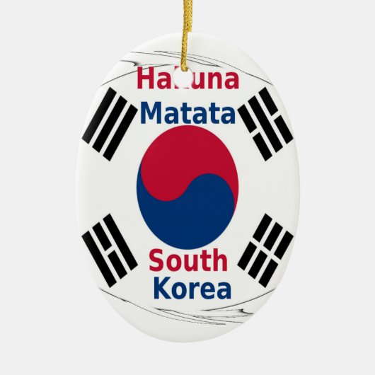 Südkorea Hakuna Matata Keramikornament (Vorne)