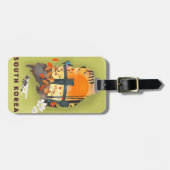 Südkorea illustriertes Kartenplakat Gepäckanhänger (Vorderseite horizontal)