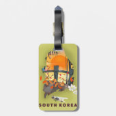 Südkorea illustriertes Kartenplakat Gepäckanhänger (Rückseite vertikal)
