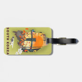 Südkorea illustriertes Kartenplakat Gepäckanhänger (Rückseite horizontal)