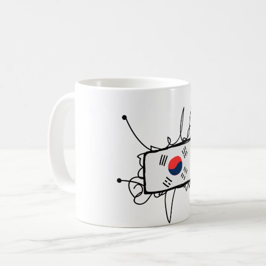 Südkorea Kaffeetasse (Vorderseite Links)