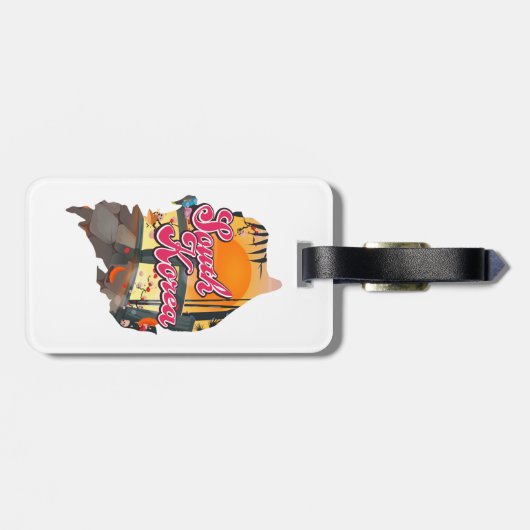 Südkorea-Karte Gepäckanhänger (Rückseite horizontal)