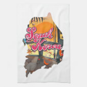 Südkorea-Karte Geschirrtuch (Vertikal)