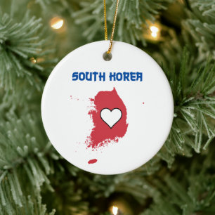 Südkorea-Karte Keramik Ornament