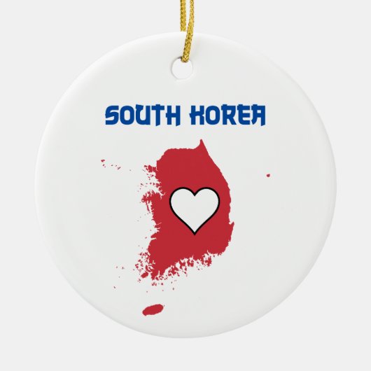 Südkorea-Karte Keramik Ornament (Vorne)