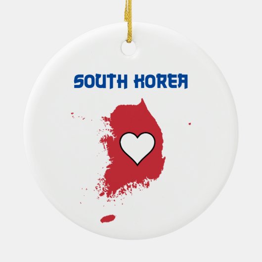 Südkorea-Karte Keramik Ornament (Hinten)