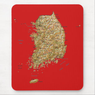 Südkorea-Karte Mousepad
