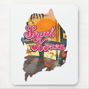 Südkorea-Karte Mousepad