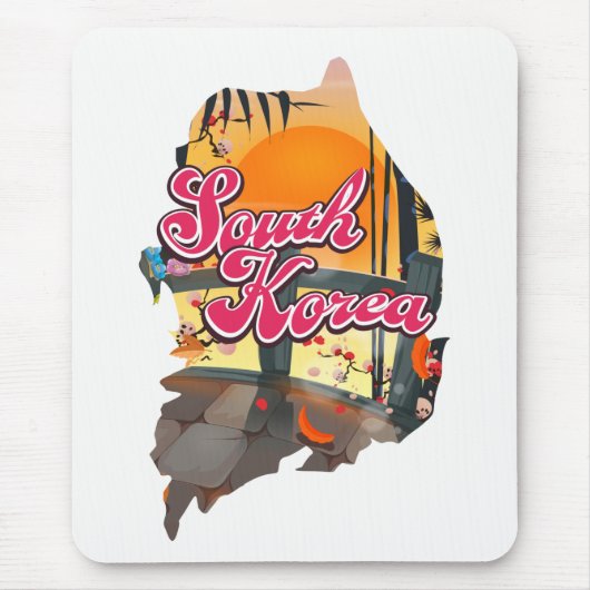 Südkorea-Karte Mousepad (Vorne)