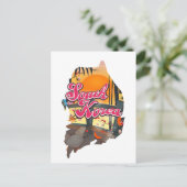 Südkorea-Karte Postkarte (Stehend Vorderseite)