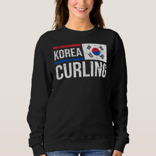 Südkorea Knurling Flag Stone Sport Curler Skip T Sweatshirt