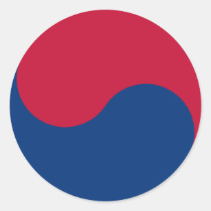 Südkorea/koreanische Flagge Runder Aufkleber