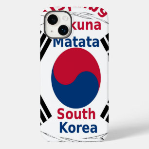 Südkorea - Landesfarben für Flaggen Art Print/Grap Case-Mate iPhone Hülle