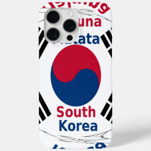 Südkorea - Landesfarben für Flaggen Art Print/Grap iPhone 15 Pro Max Hülle