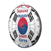 Südkorea - Landesfarben für Flaggen Art Print/Grap Dartscheibe (Vorderseite rechts)