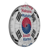 Südkorea - Landesfarben für Flaggen Art Print/Grap Dartscheibe (Vorderseite Links)