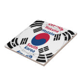 Südkorea - Landesfarben für Flaggen Art Print/Grap Fliese (Seite)