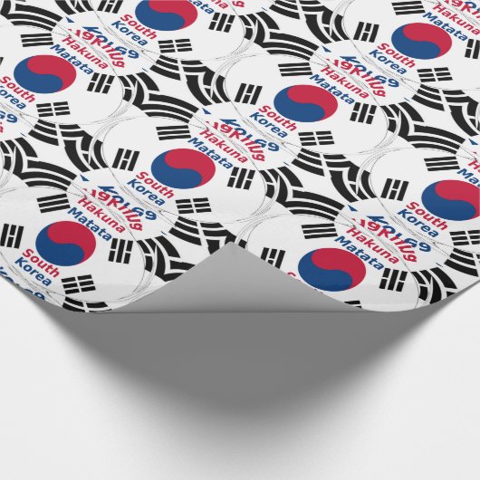 Südkorea - Landesfarben für Flaggen Art Print/Grap Geschenkpapier (Ecke)