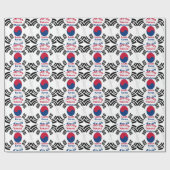 Südkorea - Landesfarben für Flaggen Art Print/Grap Geschenkpapier (Flach)