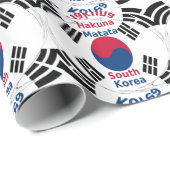 Südkorea - Landesfarben für Flaggen Art Print/Grap Geschenkpapier (Rolleneckpunkt)