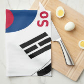 Südkorea - Landesfarben für Flaggen Art Print/Grap Küchentuch (Viertel Falte)