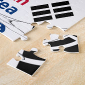 Südkorea - Landesfarben für Flaggen Art Print/Grap Puzzle (Seite)