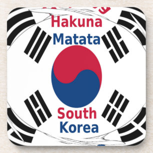 Südkorea - Landesfarben für Flaggen Art Print/Grap Untersetzer