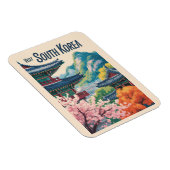Südkorea Landschaft Illustration Reise Kunst Magnet (Rechte Seite)