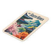 Südkorea Landschaft Illustration Reise Kunst Magnet (Linke Seite)