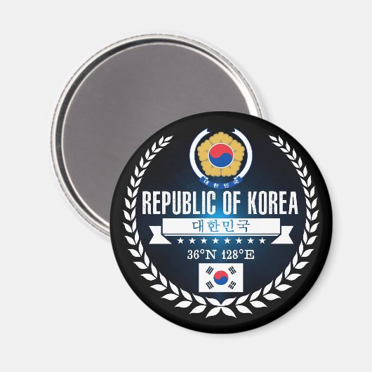 Südkorea Magnet (Vorderseite/Rückseite)