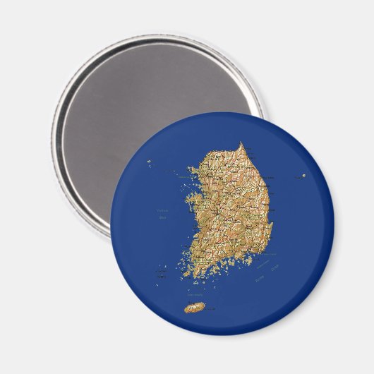 Südkorea Mappnet Magnet (Vorderseite/Rückseite)
