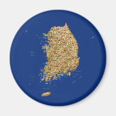 Südkorea Mappnet Magnet (Vorne)