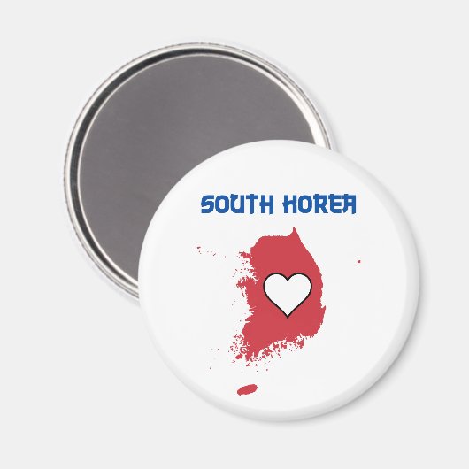 Südkorea Mappnet Magnet (Vorderseite/Rückseite)