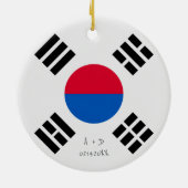 Südkorea-Markierung für benutzerdefinierte Meldung Keramik Ornament (Hinten)