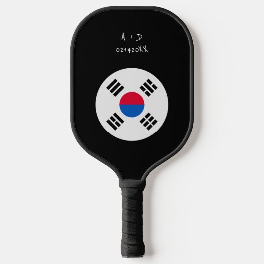 Südkorea-Markierung für benutzerdefinierte Meldung Pickleball Schläger (Vorderseite)