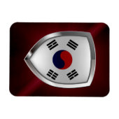 Südkorea Metallisches Emblem Magnet (Horizontal)
