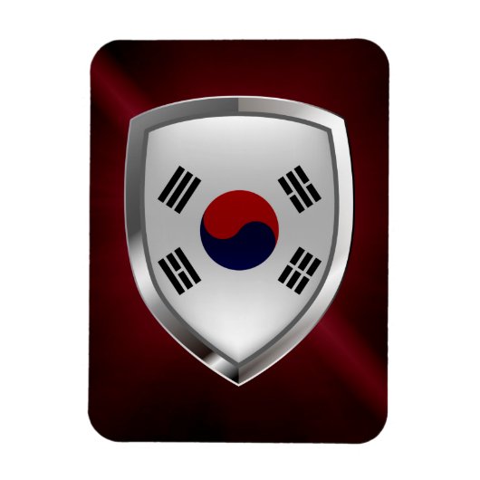 Südkorea Metallisches Emblem Magnet (Vertikal)