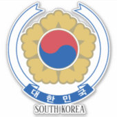 Südkorea NationalEmblem Patriotic Aufkleber (Vorderseite)