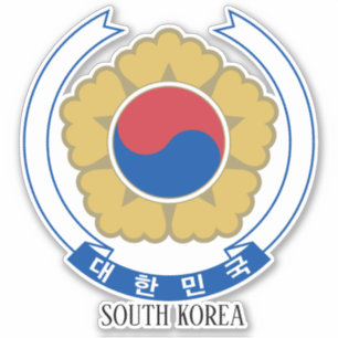 Südkorea Nationales Emblem Patriotisch Aufkleber
