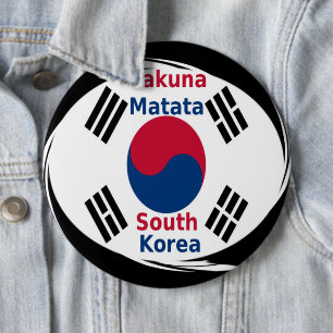 Südkorea Nationalflagge: Koreanische Taegeukgi Pri Button