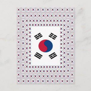 Südkorea Nationalflagge: Koreanische Taegeukgi Pri Postkarte