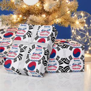 Südkorea Nationalflaggen-Farben Kunst Druck/Grafik Geschenkpapier