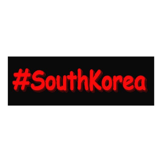 "#Südkorea" Niedliches Design. Jetzt kaufen Fotodruck (Vorne)