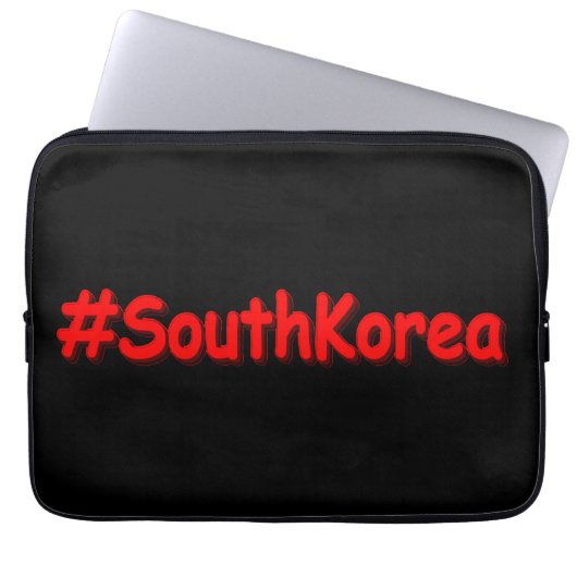 "#Südkorea" Niedliches Design. Jetzt kaufen Laptopschutzhülle (Vorderseite)