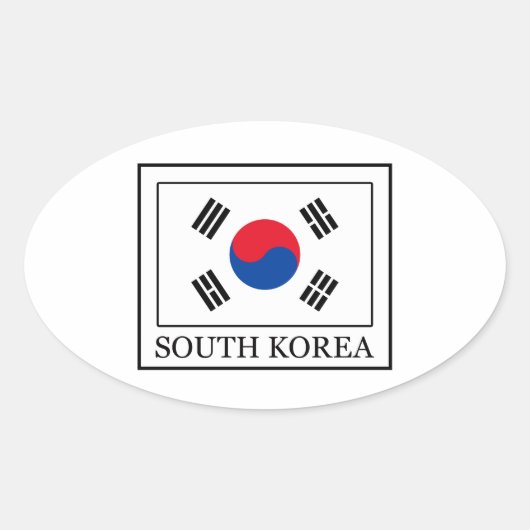 Südkorea Ovaler Aufkleber (Vorderseite)