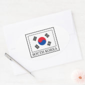 Südkorea Ovaler Aufkleber (Umschlag)