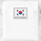 Südkorea Ovaler Aufkleber (Tasche)