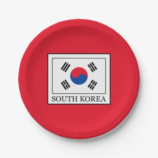 Südkorea Pappteller (Vorderseite)